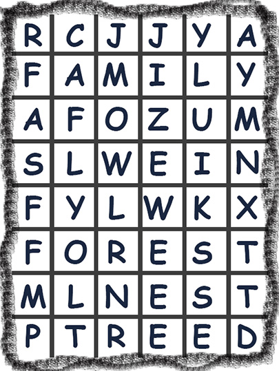Easy: Find the hidden words