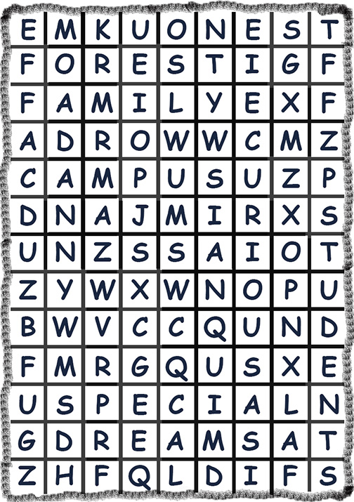 Easy: Find the hidden words