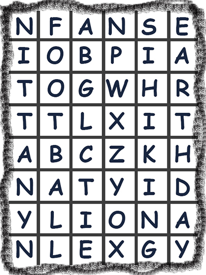 Easy: Find the hidden words